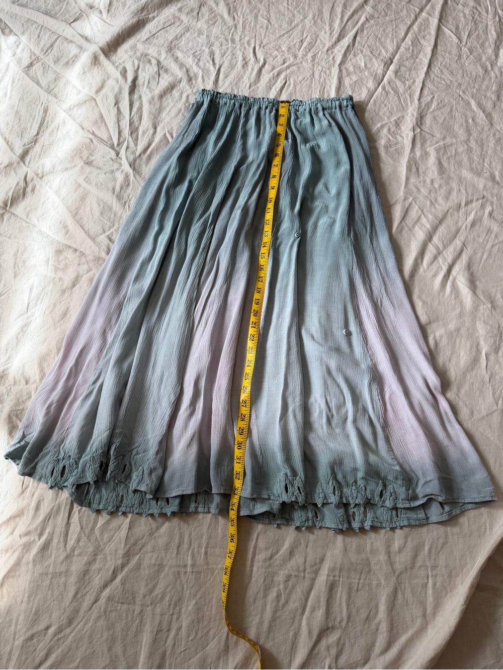Vintage Fairycore blue and lilac maxi skirt small medium - Picture 11 of 15